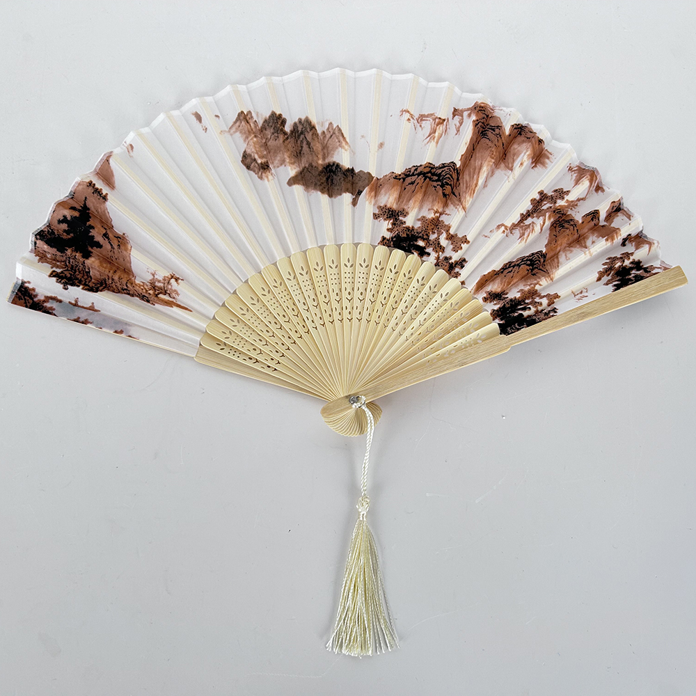 10 Piezas Ventilador plegable portátil Abanico de mano con estampado floral Señora de verano sosteniendo un abanico