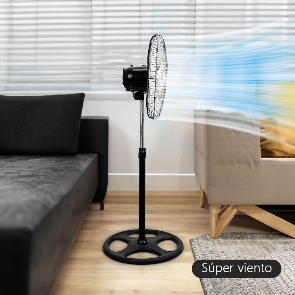 Ventilador Piso Pie Pedestal 3 Aspa para Industria y Hogar
