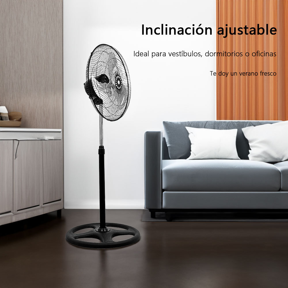 Ventilador Piso Pie Pedestal 3 Aspa para Industria y Hogar