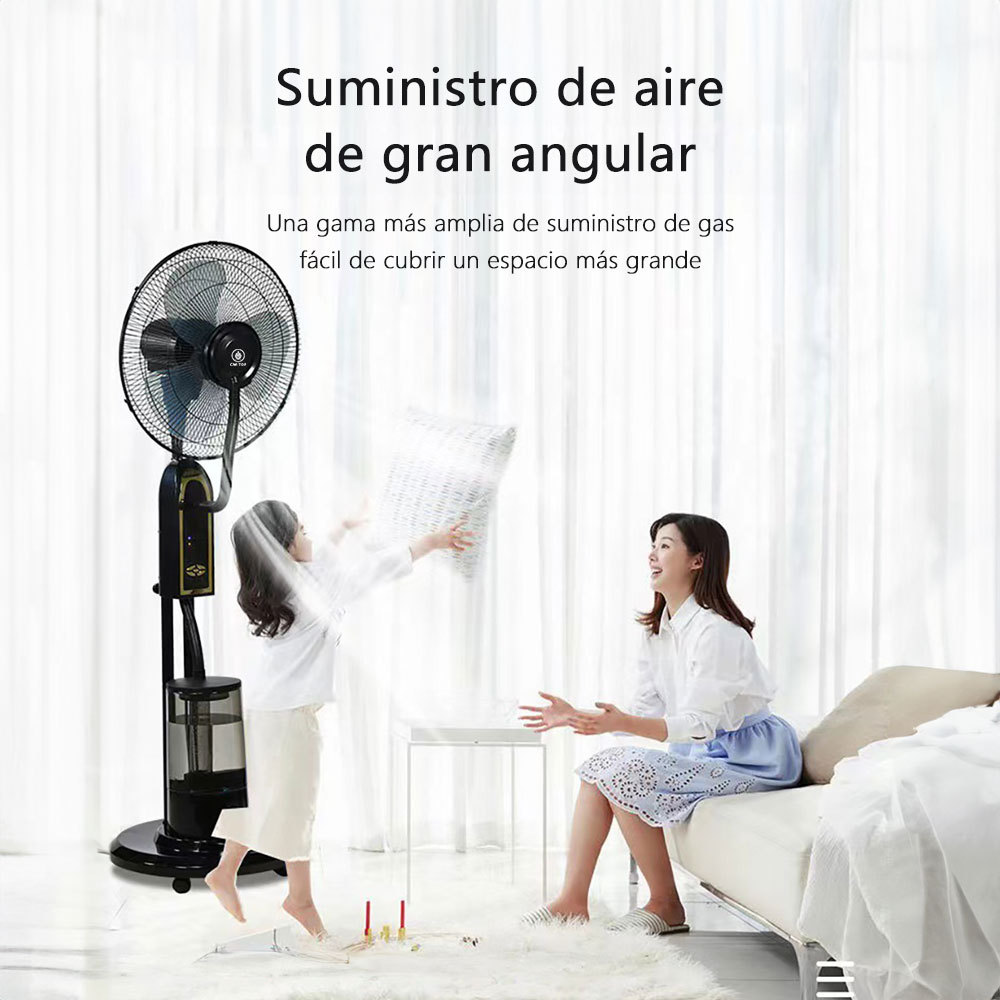 Ventilador Industrial con Aspersión de Agua Control Remoto