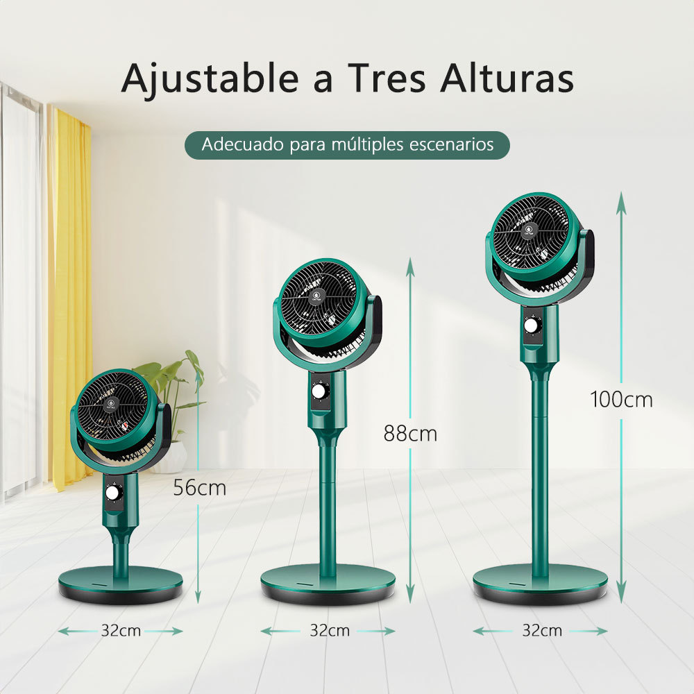 Ventilador Portatil 2 en 1 Circulador de Aire Oscilante	Ventilador de Pie