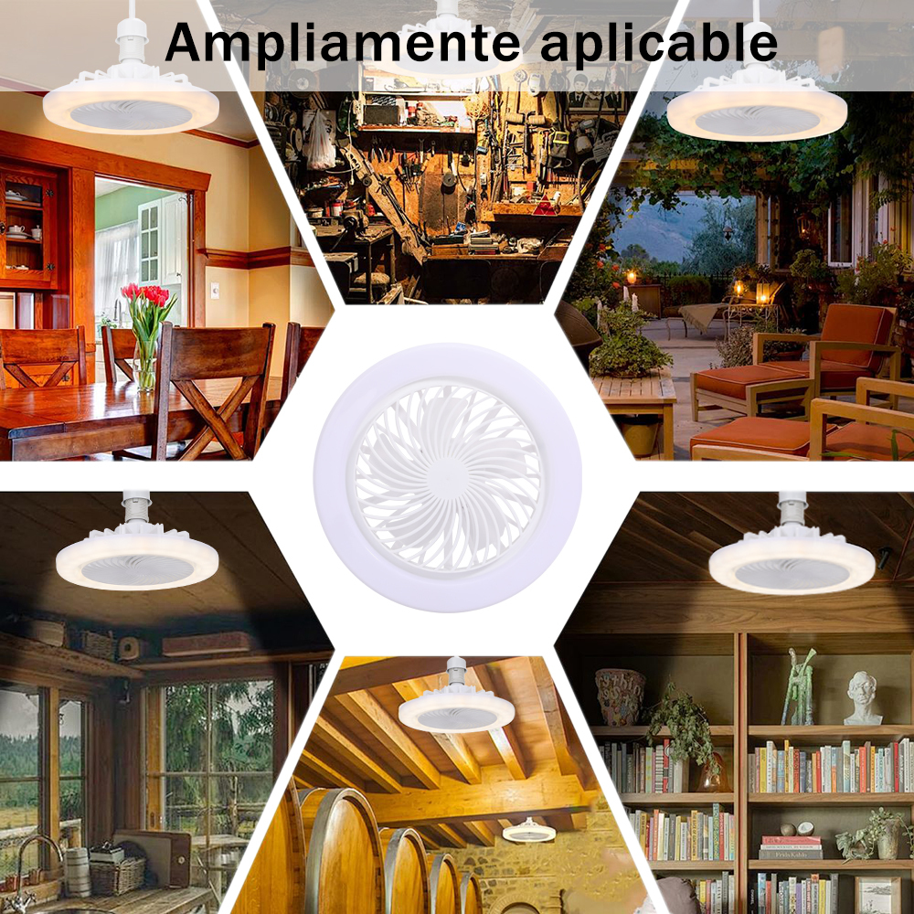 Ventilador De Techo Lámpara Con Led Luz Control Remoto