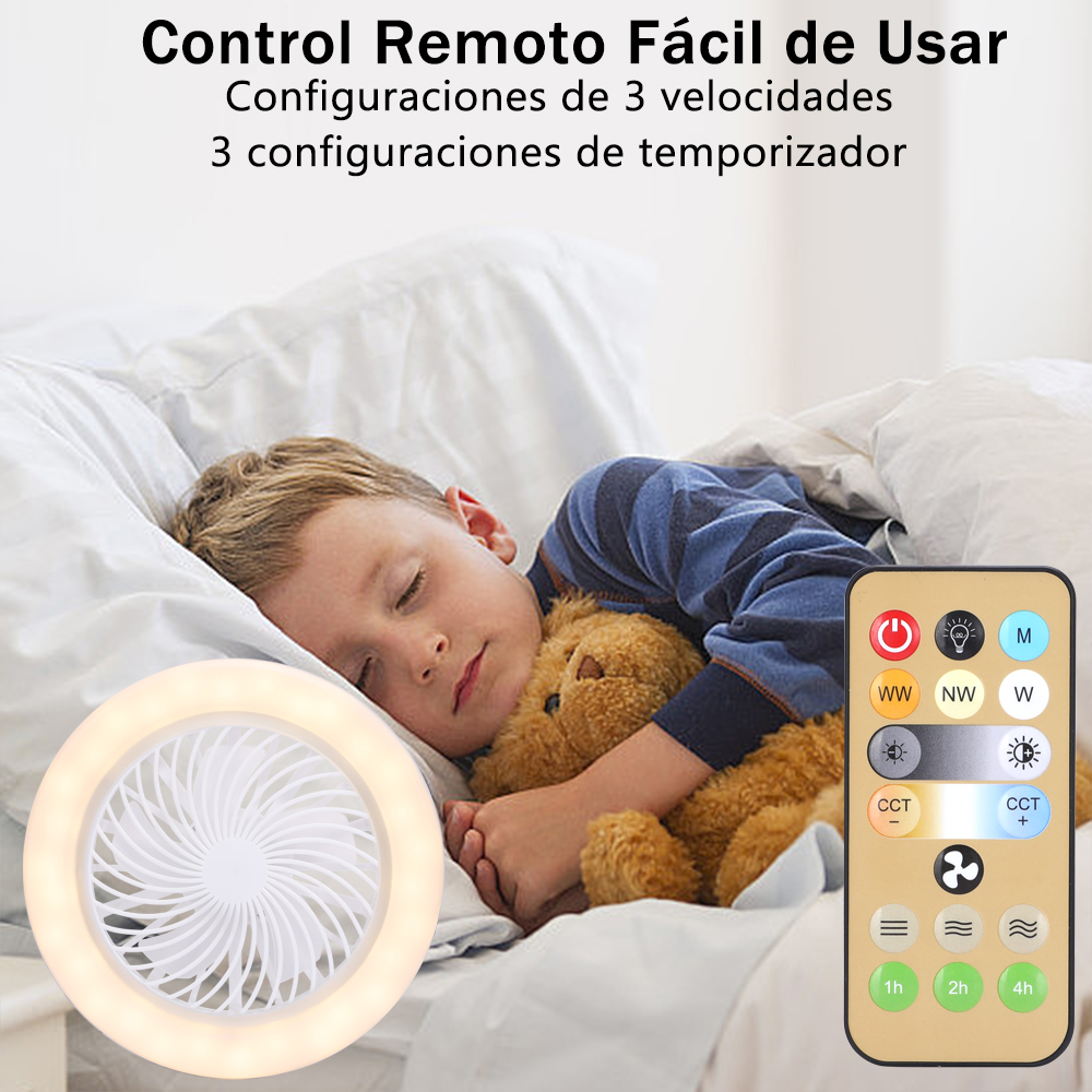 Ventilador De Techo Lámpara Con Led Luz Control Remoto