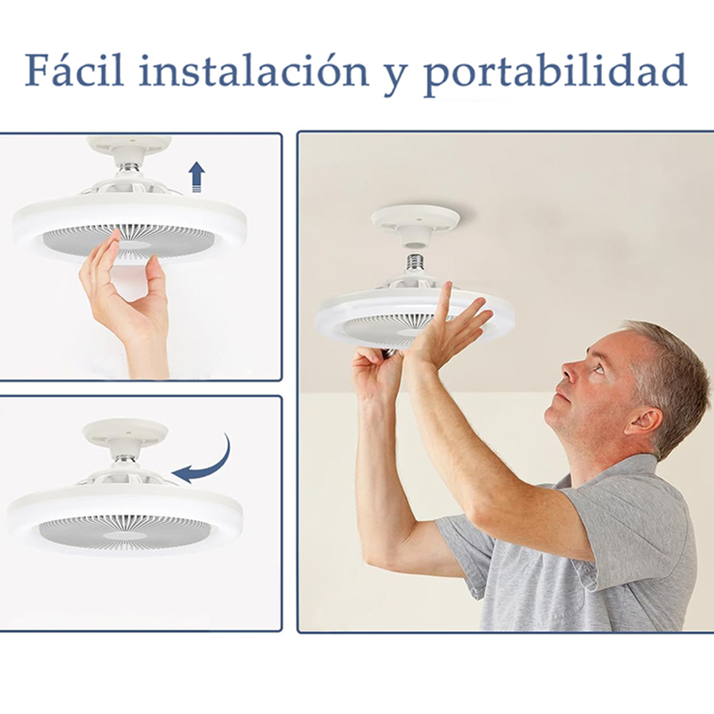 Ventilador De Techo Lámpara Con Led Luz Control Remoto
