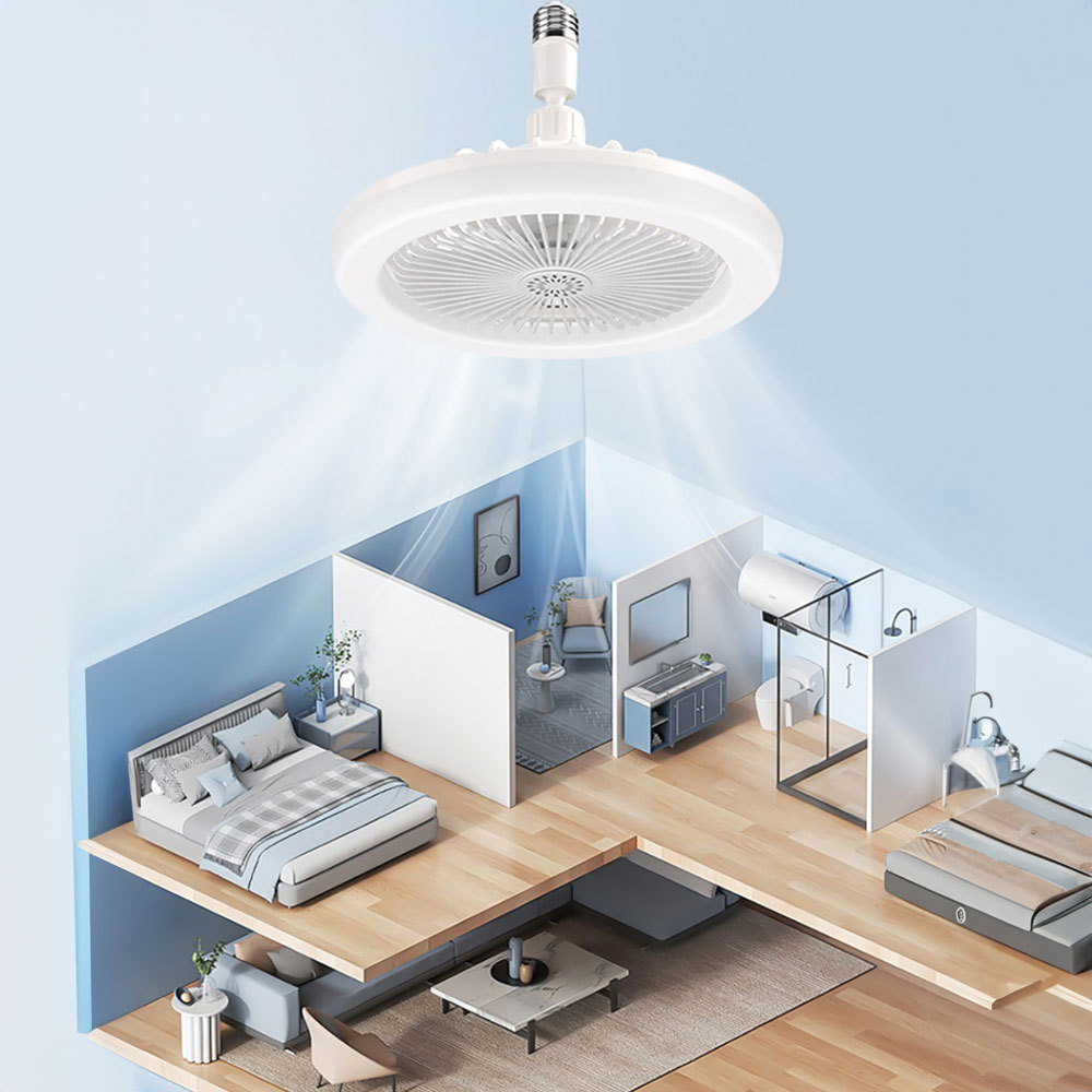 Ventilador De Techo Foco Led Multifunción Silencioso Aroma