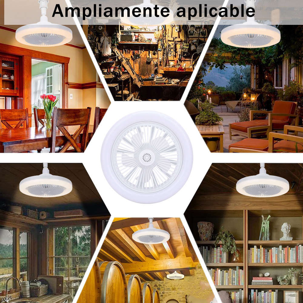 Ventilador De Techo Foco Led Multifunción Silencioso Aroma