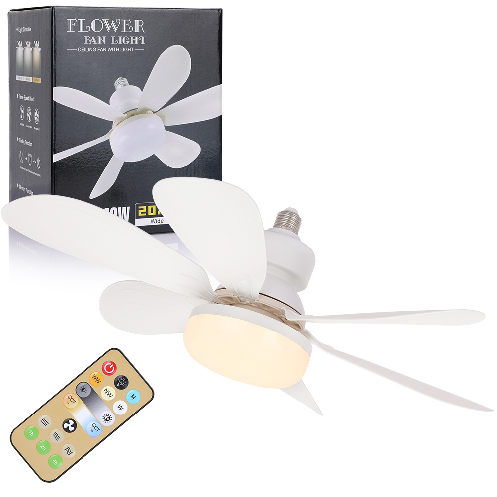Ventilador De Techo Con Control Remoto 6 Aspas Color Blanco