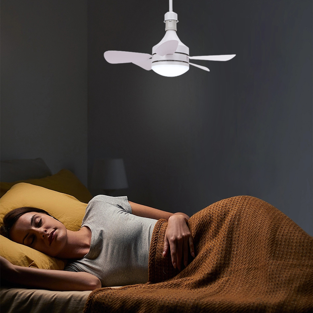 Lampara Ventilador De Techo Led 45cm Silencioso 3 Velocidade