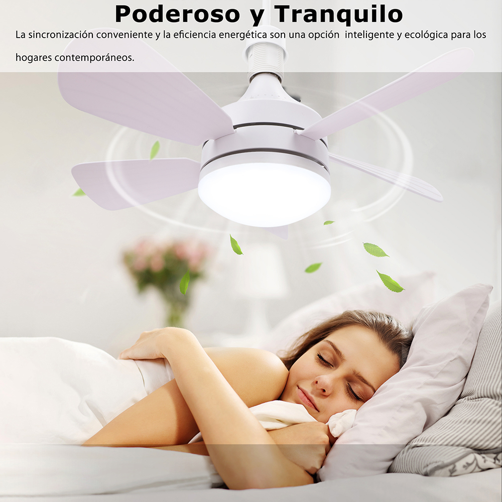 Lampara Ventilador De Techo Led 45cm Silencioso 3 Velocidade