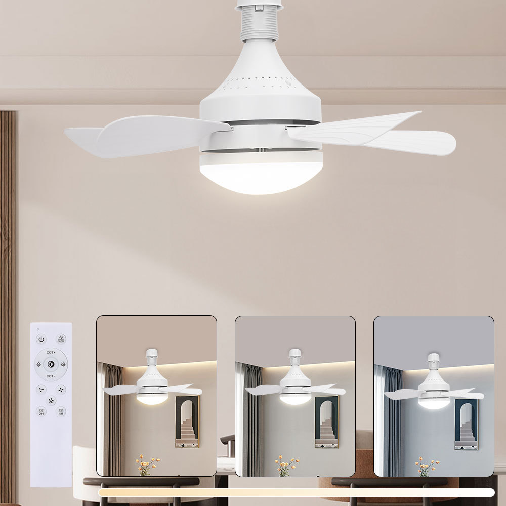 Lampara Ventilador De Techo Led 45cm Silencioso 3 Velocidade