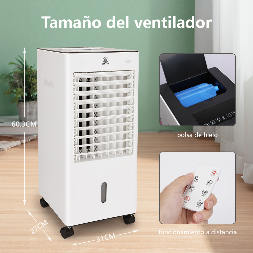 Ventilador Refrigeración por Agua Oscilación Control Remoto