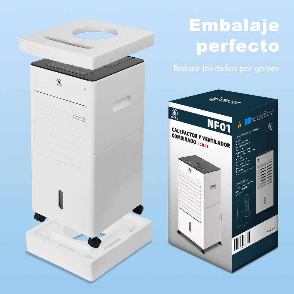 Ventilador Refrigeración por Agua Oscilación Control Remoto