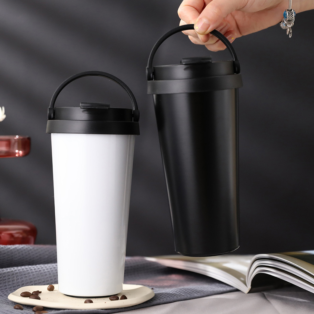 Taza de café aislada al aire libre simple y creativa del acero inoxidable 304, taza del regalo del coche 480ml