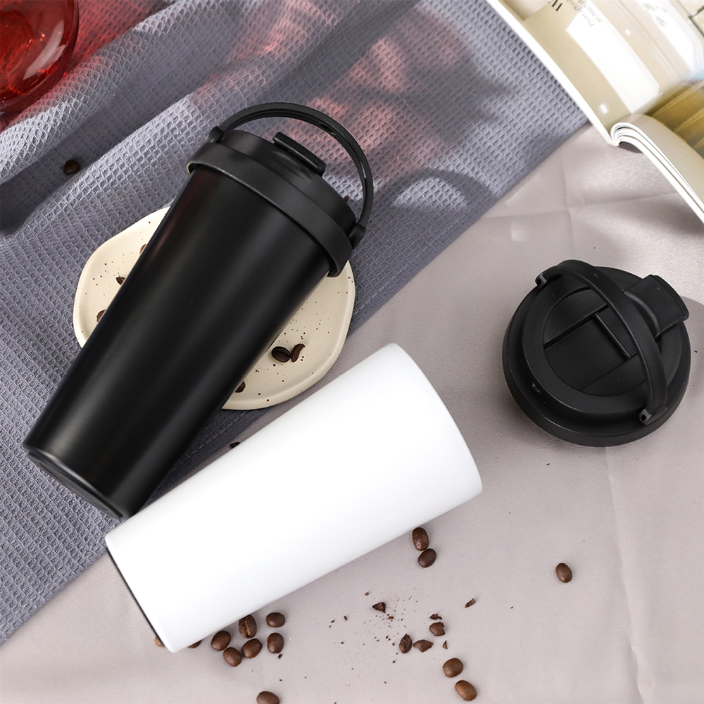 Taza de café aislada al aire libre simple y creativa del acero inoxidable 304, taza del regalo del coche 480ml