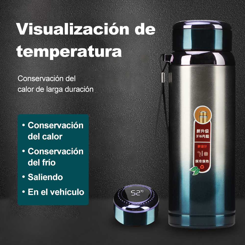 Taza Térmica Acero Inoxidable Botella De Agua 600ml