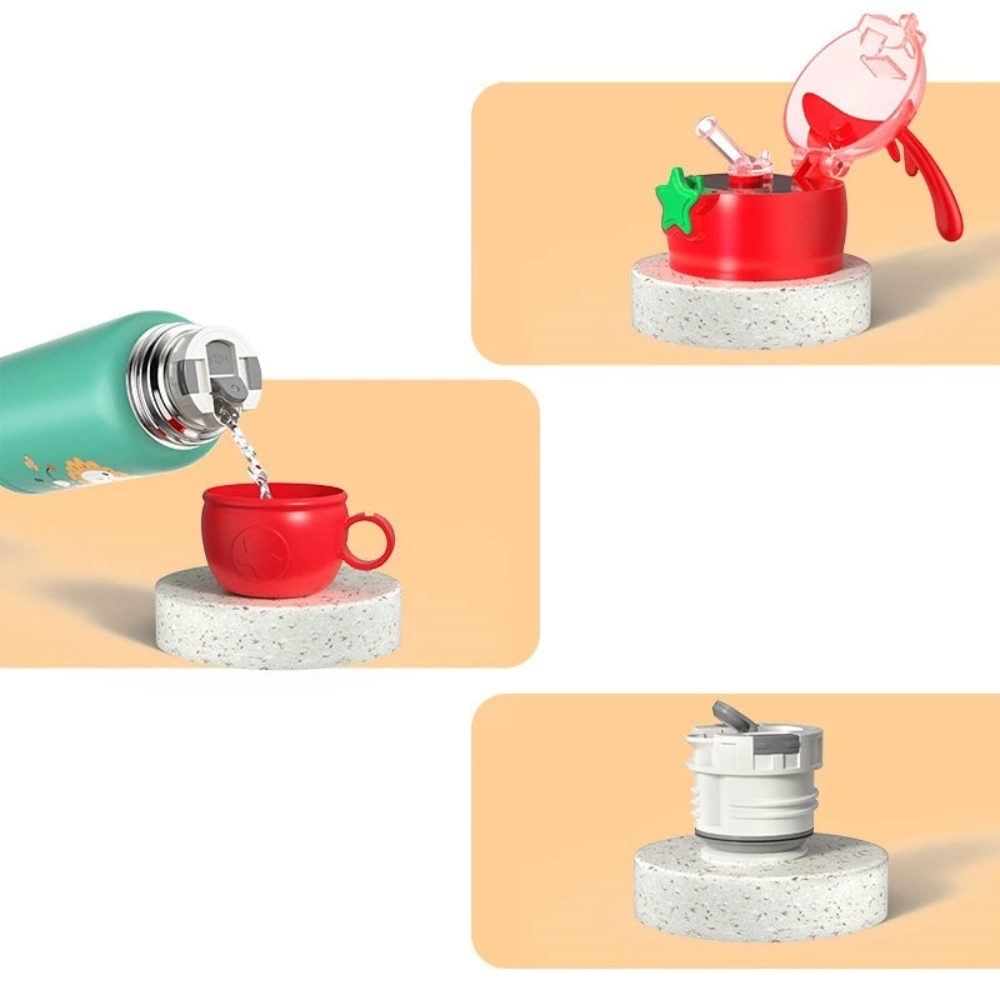500 ml Taza térmica de acero inoxidable con dibujos animados