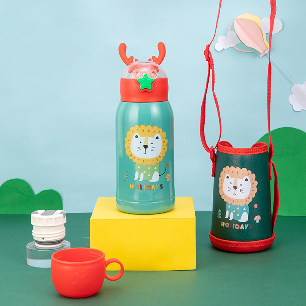 500 ml Taza térmica de acero inoxidable con dibujos animados