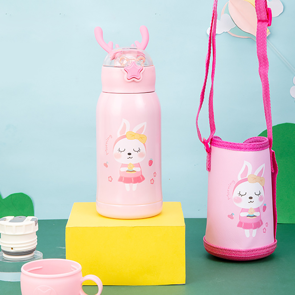 500 ml Taza térmica de acero inoxidable con dibujos animados