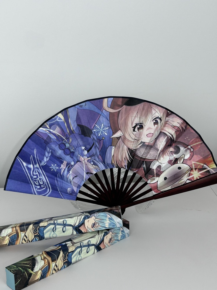 12 Piezas Abanico plegable,Impacto de Genshin