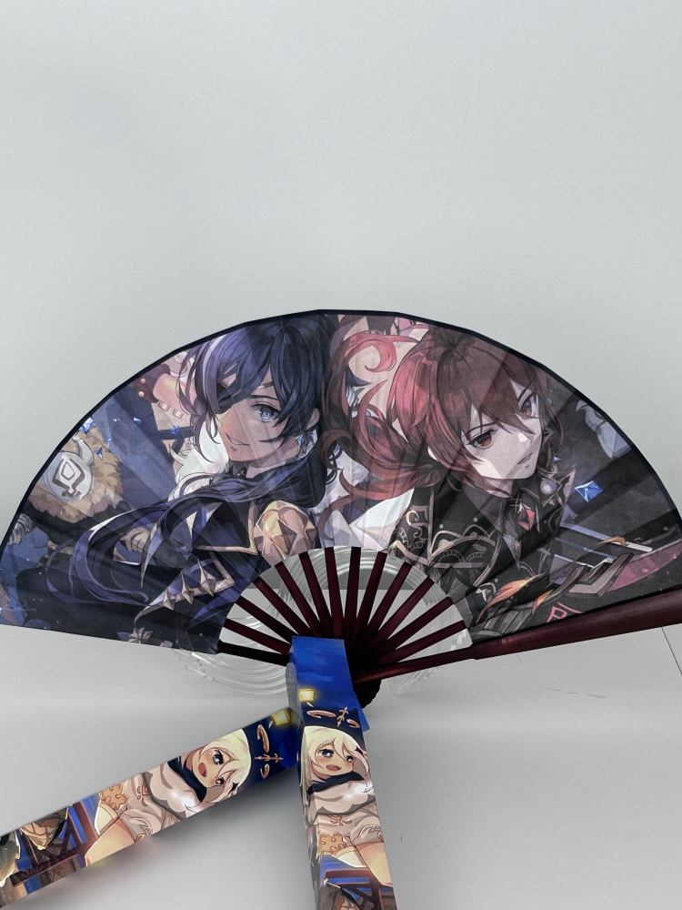 12 Piezas Abanico plegable,Impacto de Genshin