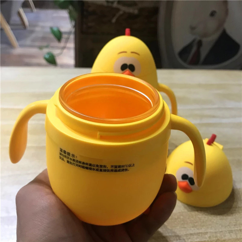 248 ml Pollito amarillo Vaso de cristal para niños