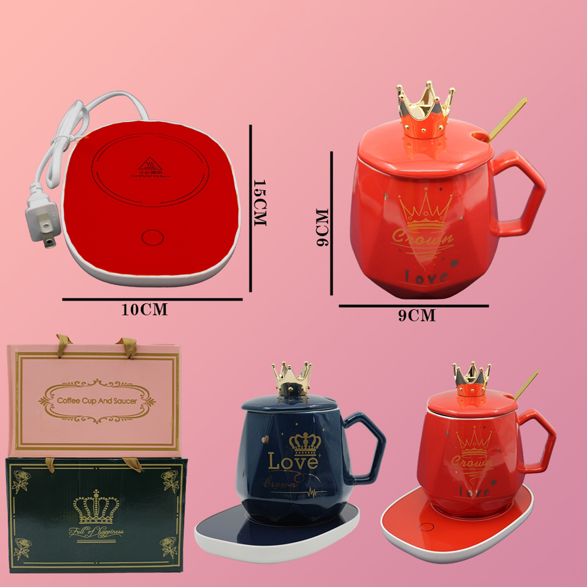 Juego de almohadillas térmicas para tazas con temperatura constante,Taza de 420 ml
