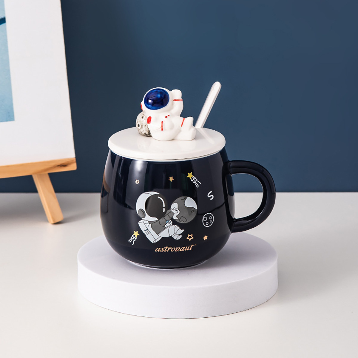 480 ml Taza de cerámica de astronauta