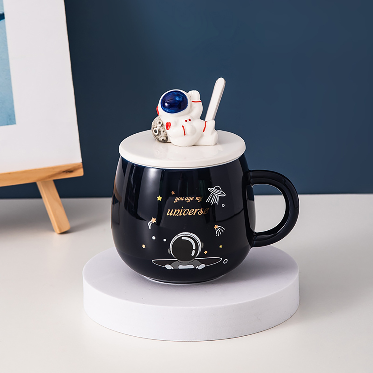 480 ml Taza de cerámica de astronauta