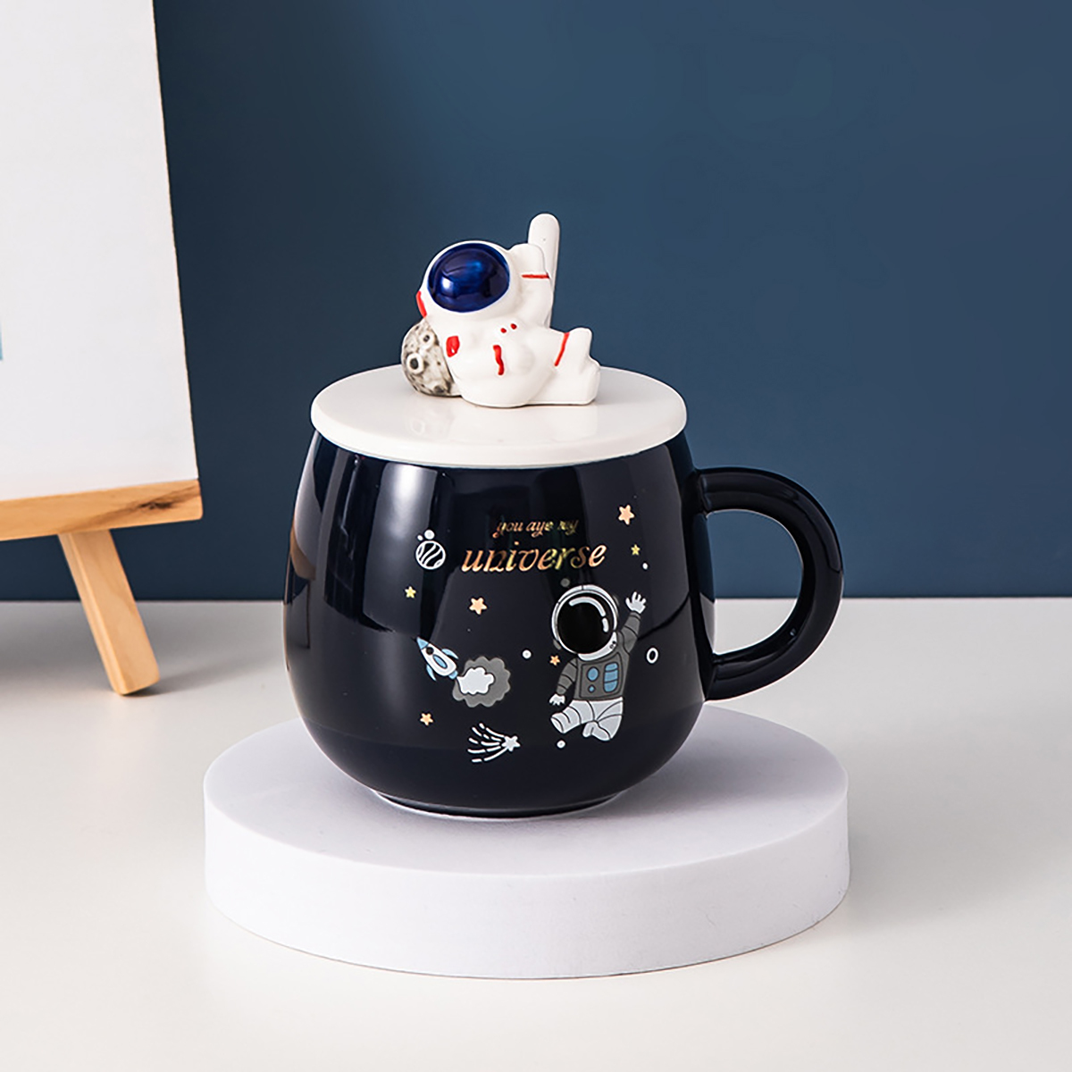480 ml Taza de cerámica de astronauta