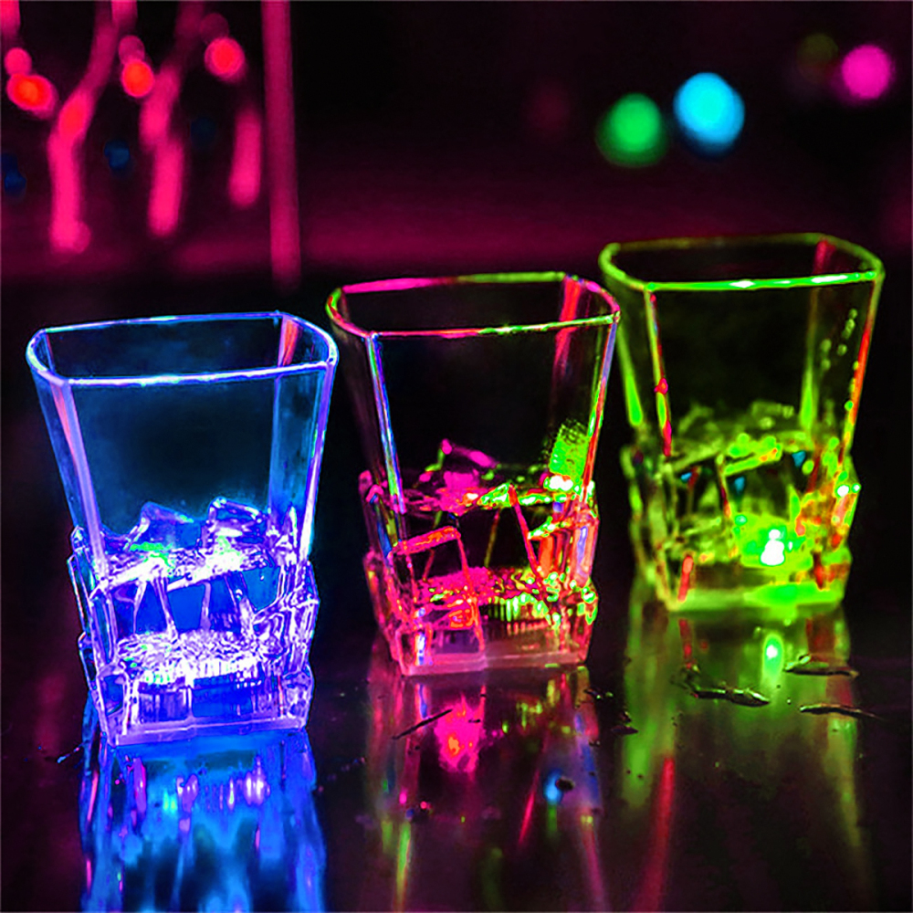 Vaso de whisky de 300 ml, luz con sensor