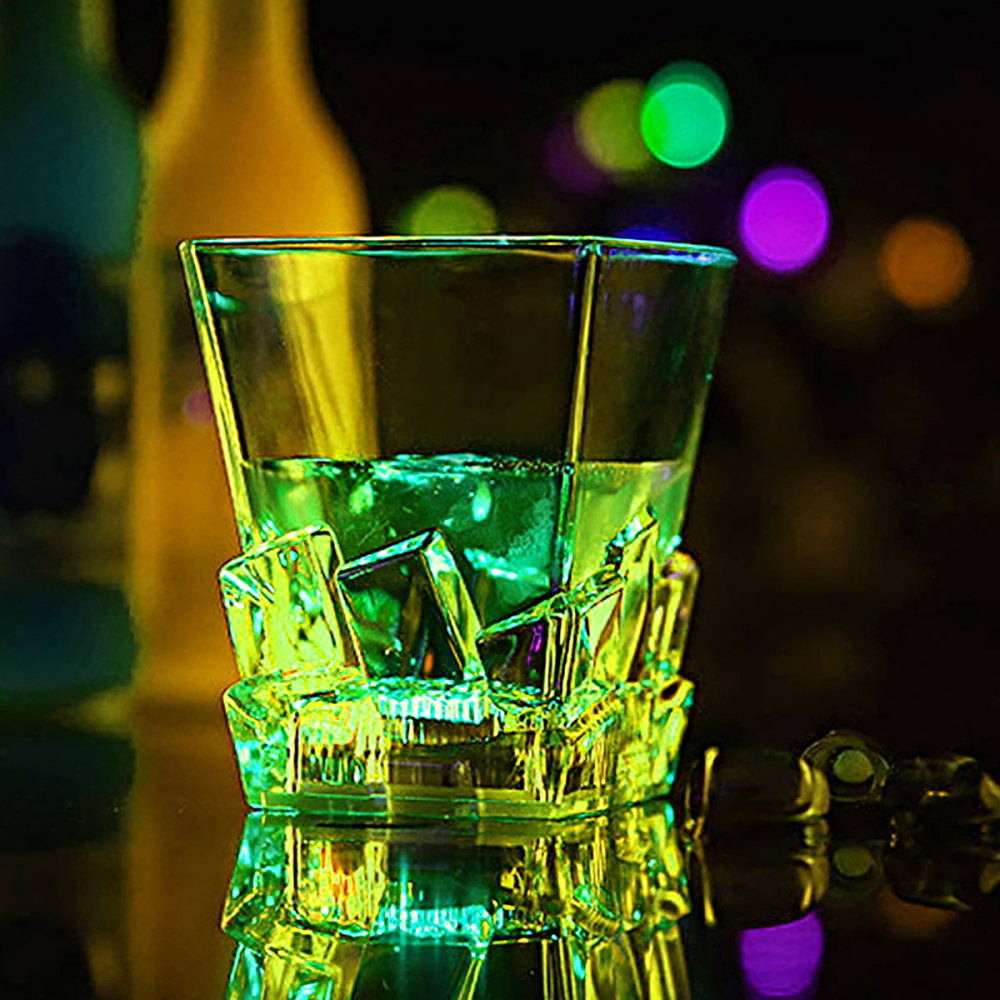 Vaso de whisky de 300 ml, luz con sensor