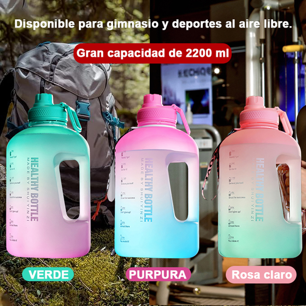2200 ml Vaso de agua de plástico con gradiente de gran capacidad