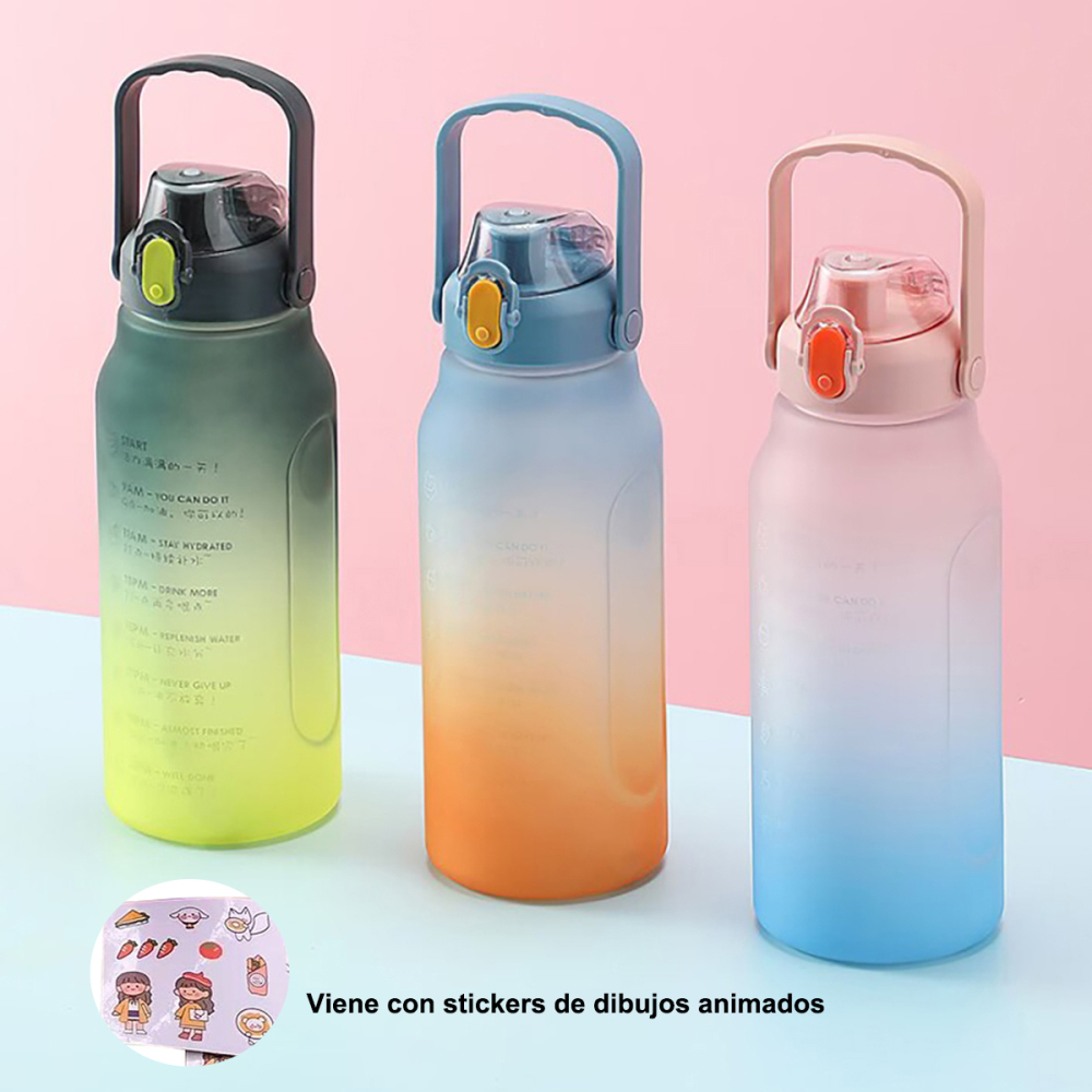 2000 ml Botella de agua deportiva, botella de agua reutilizable, taza portátil