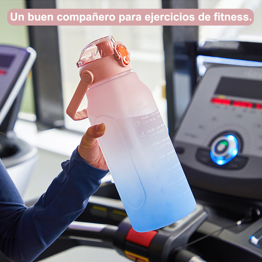 2000 ml Botella de agua deportiva, botella de agua reutilizable, taza portátil