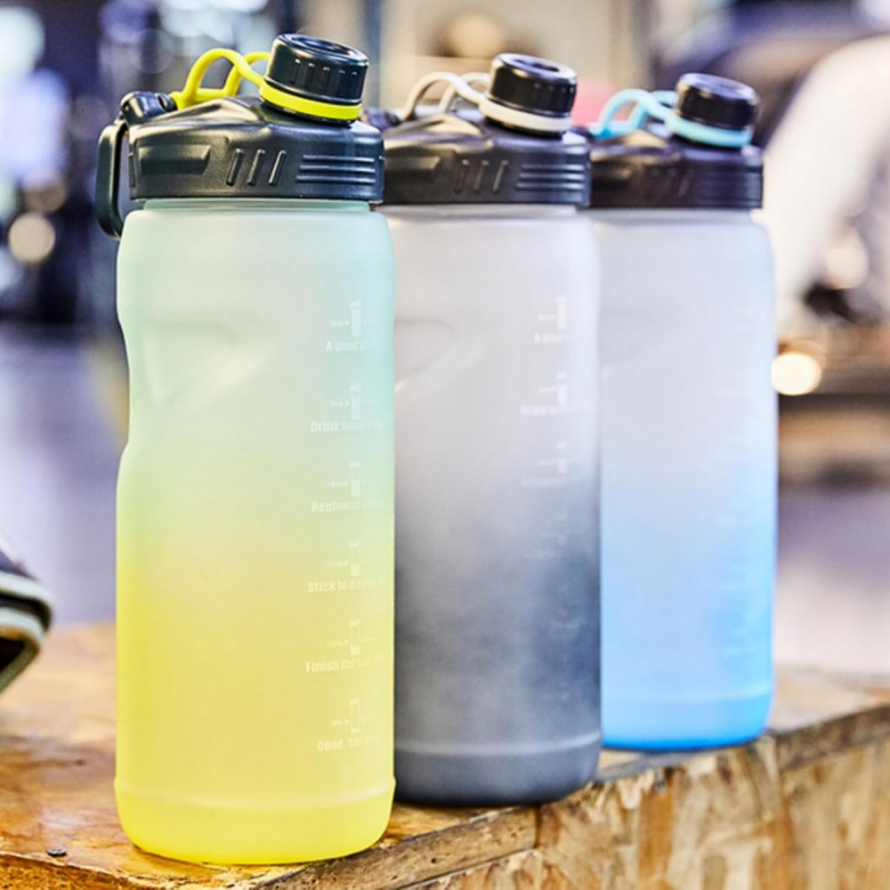 2000 ml Botella deportiva color degradado gran capacidad