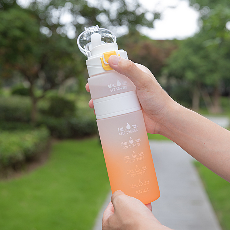 800 ml Botella de agua de plástico portátil