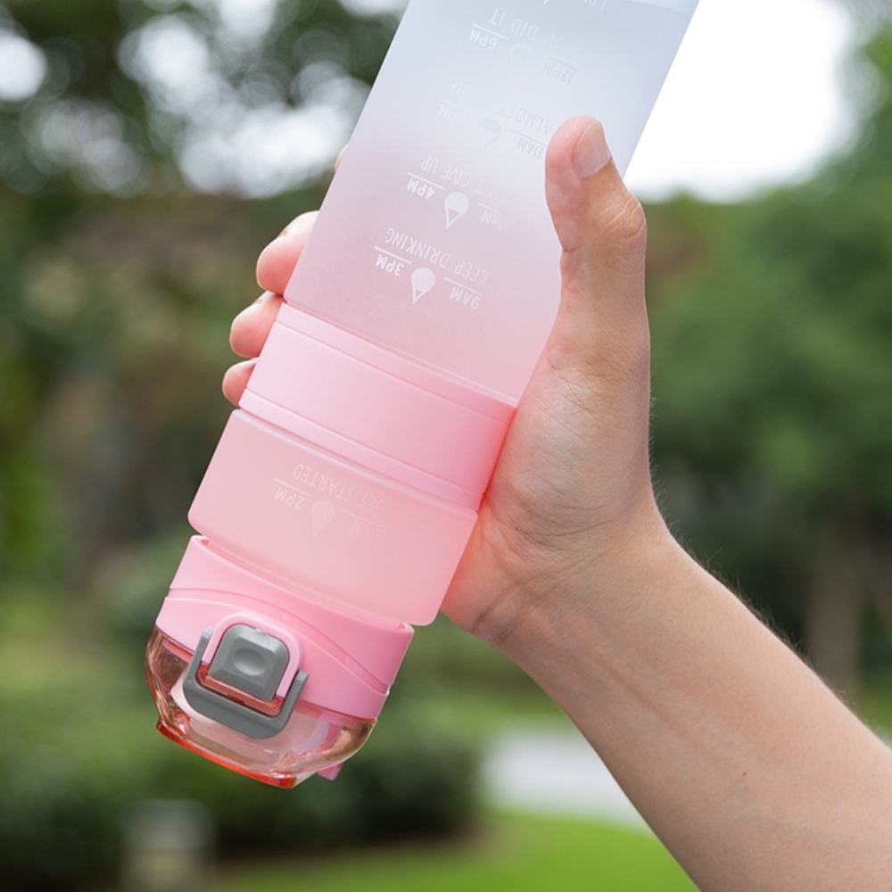 800 ml Botella de agua de plástico portátil