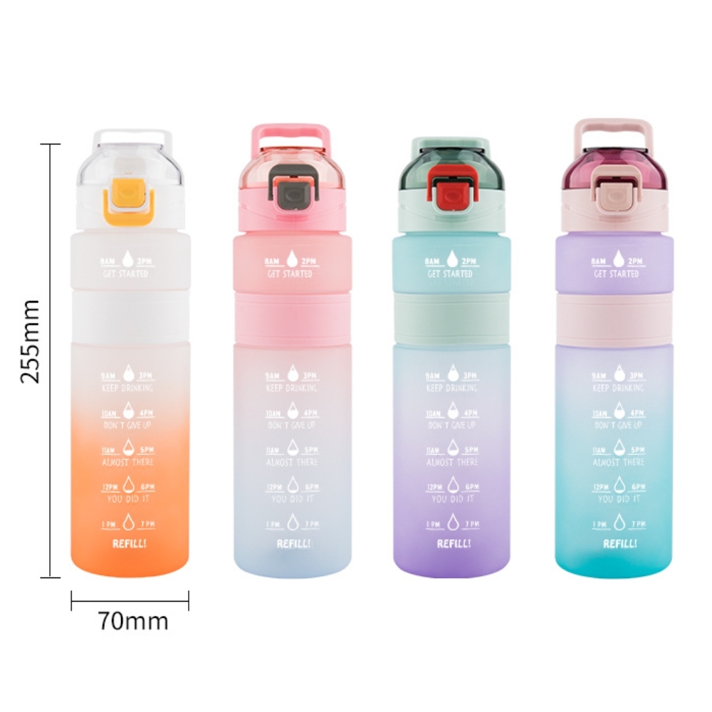 800 ml Botella de agua de plástico portátil