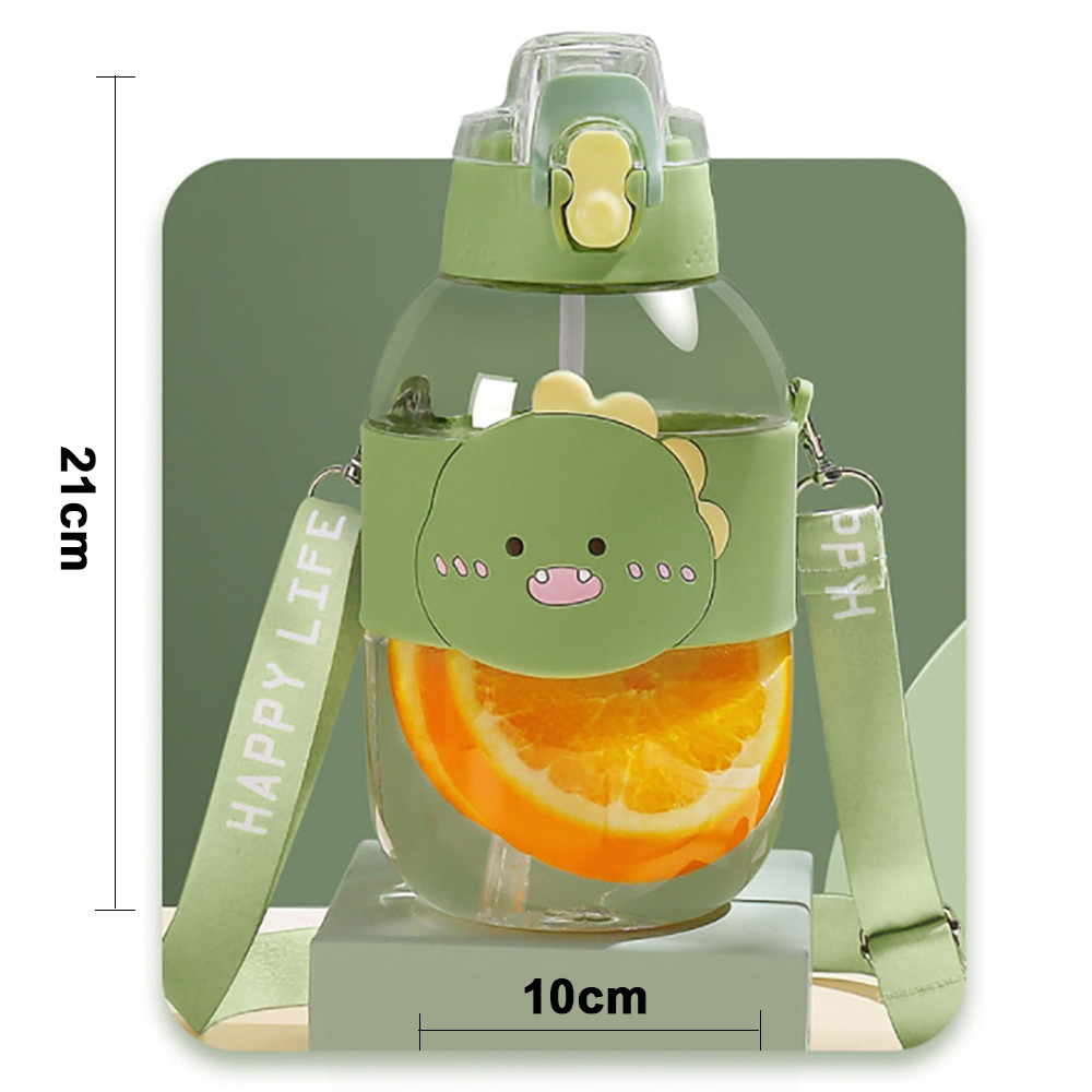 Botella agua con pajita, 1300 ml, adecuada para niños y adultos