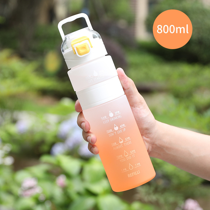 800 ml Botella de agua de plástico portátil