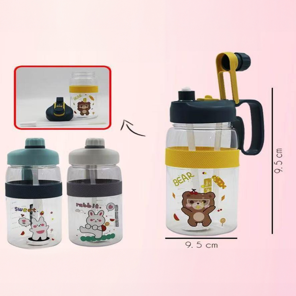 Botella de agua de dibujos animados portátil