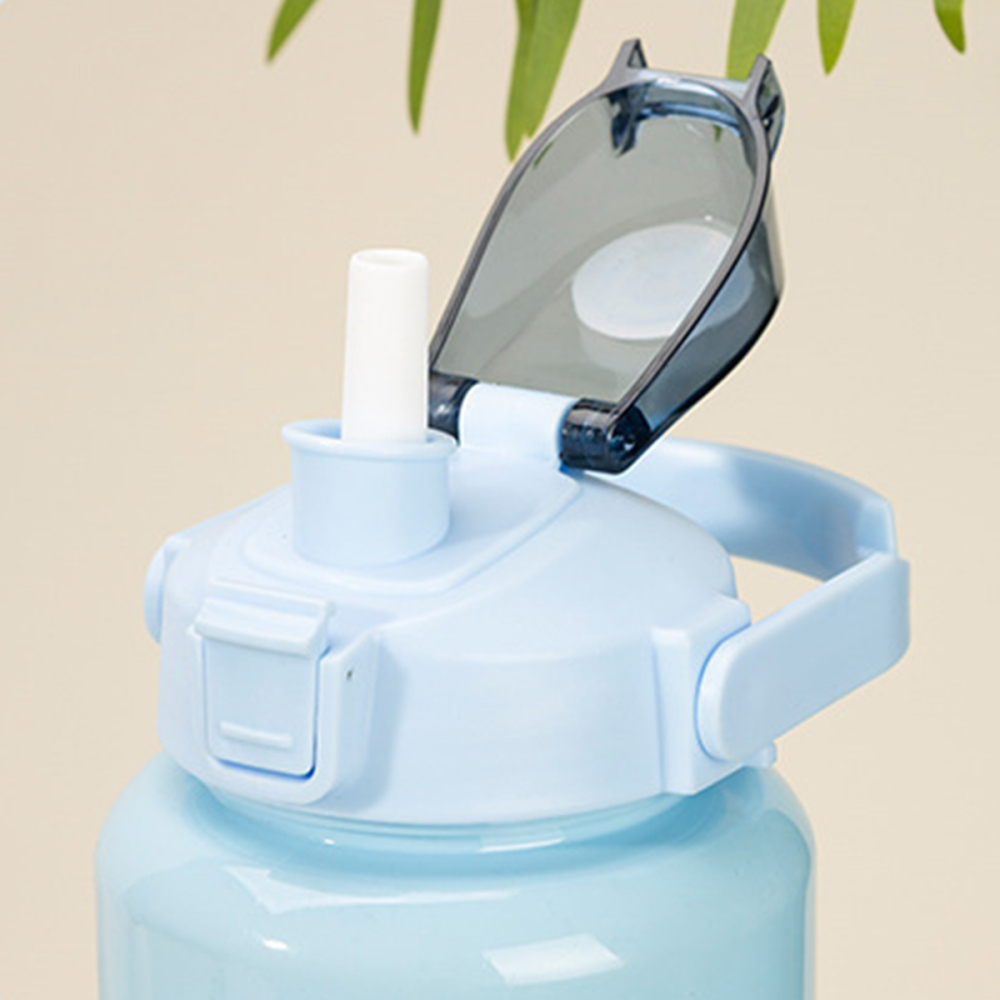 1 set/Botella agua plástico gran capacidad 2L+900ML+300ML,para deportes al aire libre, camping y senderismo, portable y bonita Copa de agua de plástico