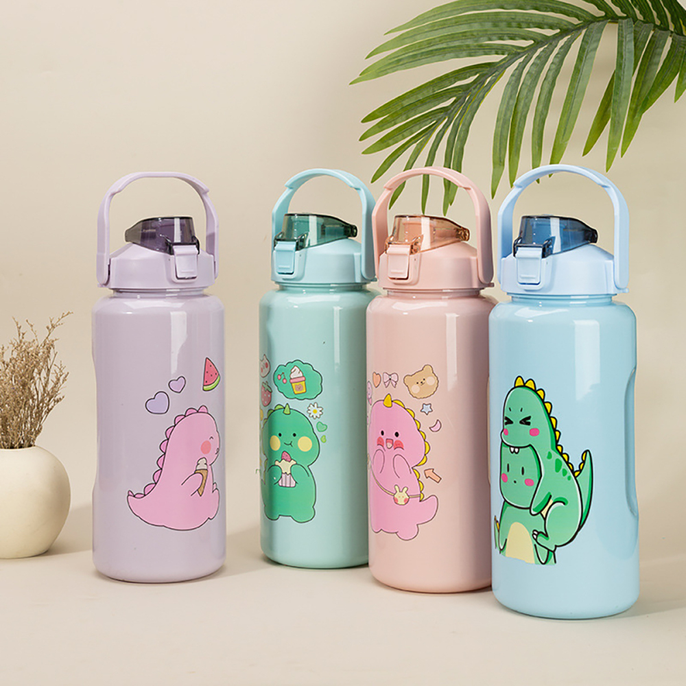 1 set/Botella agua plástico gran capacidad 2L+900ML+300ML,para deportes al aire libre, camping y senderismo, portable y bonita Copa de agua de plástico