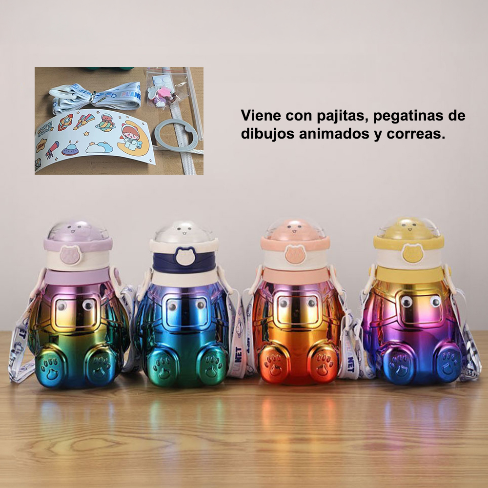 800ml Botella agua portátil gran capacidad con pajita a prueba de fugas adecuada para estudiantes, viajes y uso doméstico, sellada y a prueba de fugas