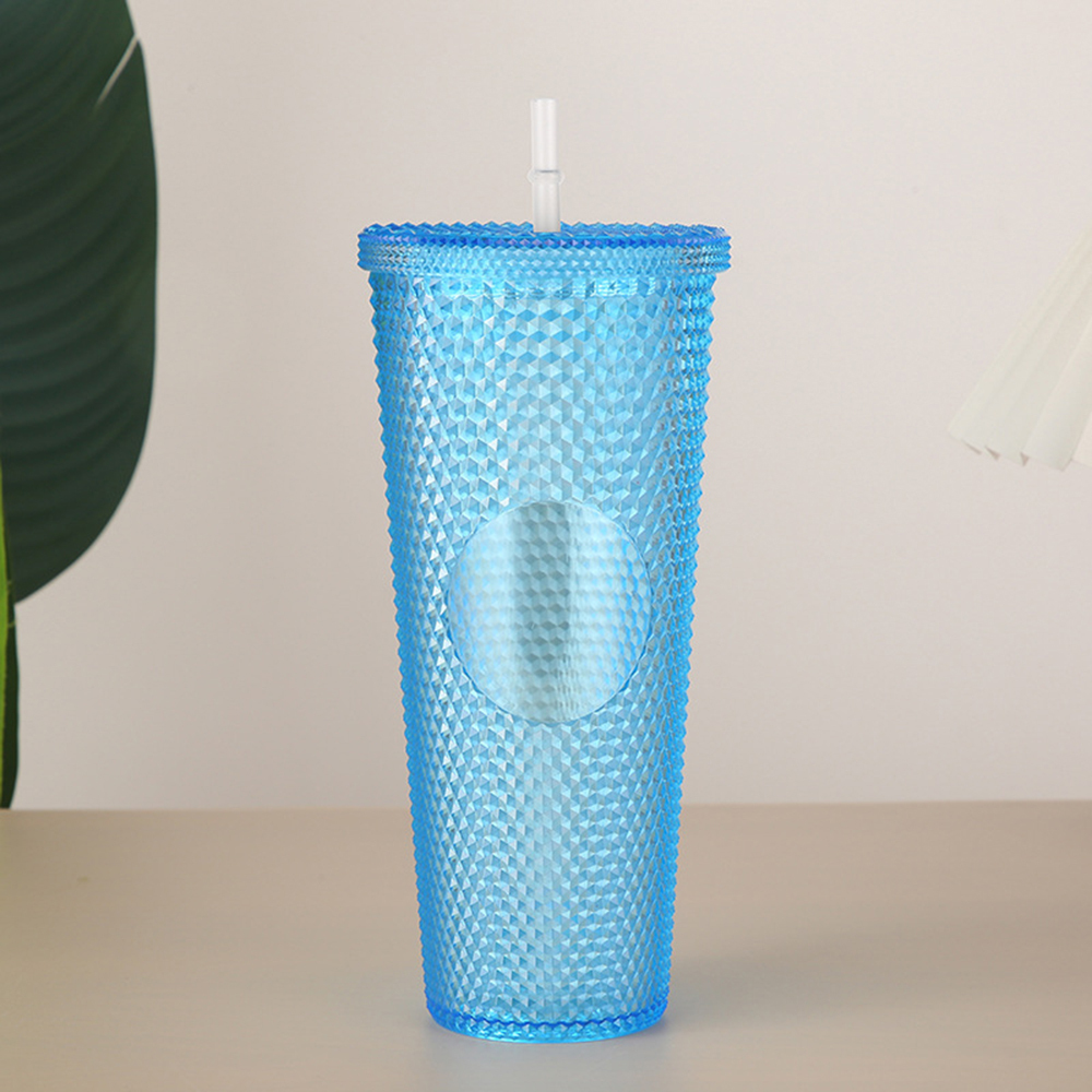 Juego 3 vasos agua gran capacidad con pajitas, vasos plástico reutilizables, 1100 ml + 750 ml + 450 ml