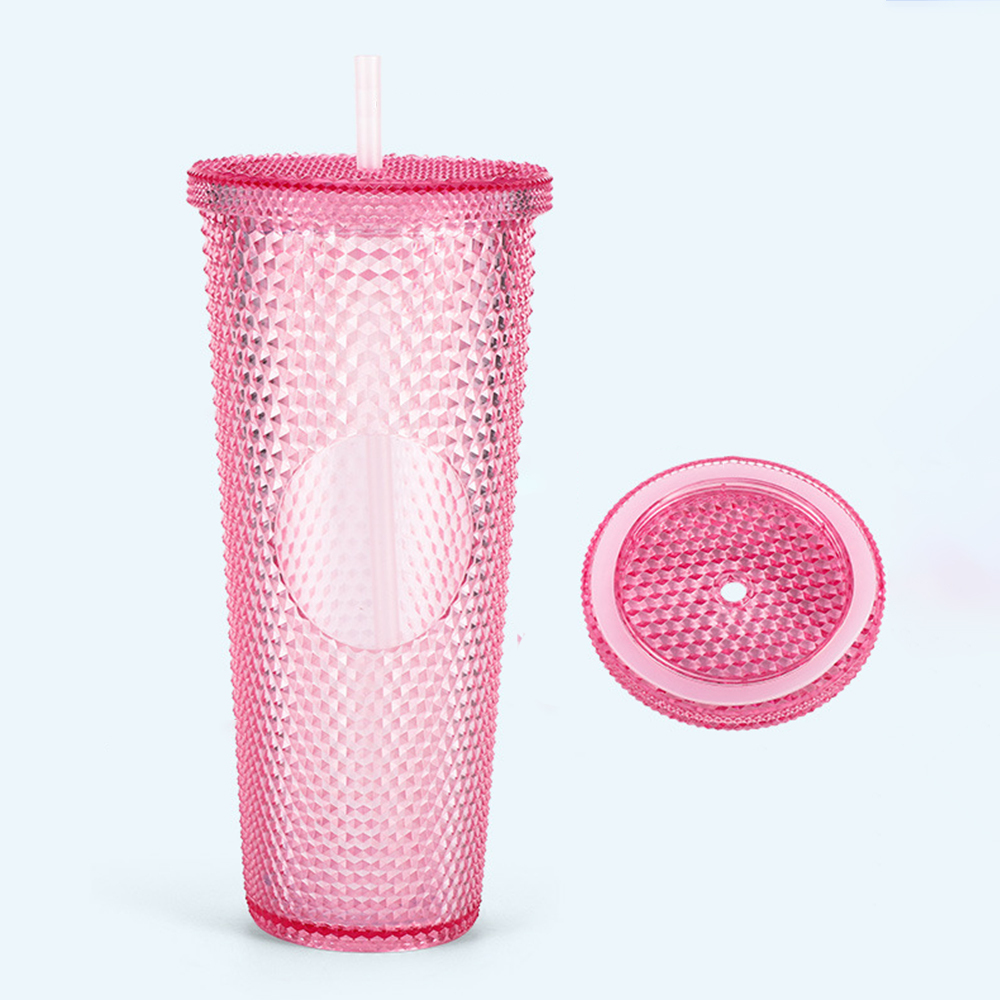 Juego 3 vasos agua gran capacidad con pajitas, vasos plástico reutilizables, 1100 ml + 750 ml + 450 ml