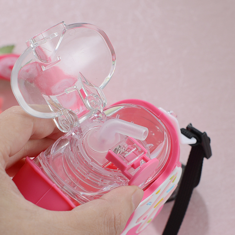 380ml Botella de agua con forma de dona de dibujos animados