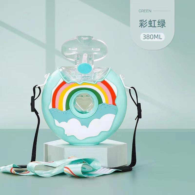 380ml Botella de agua con forma de dona de dibujos animados