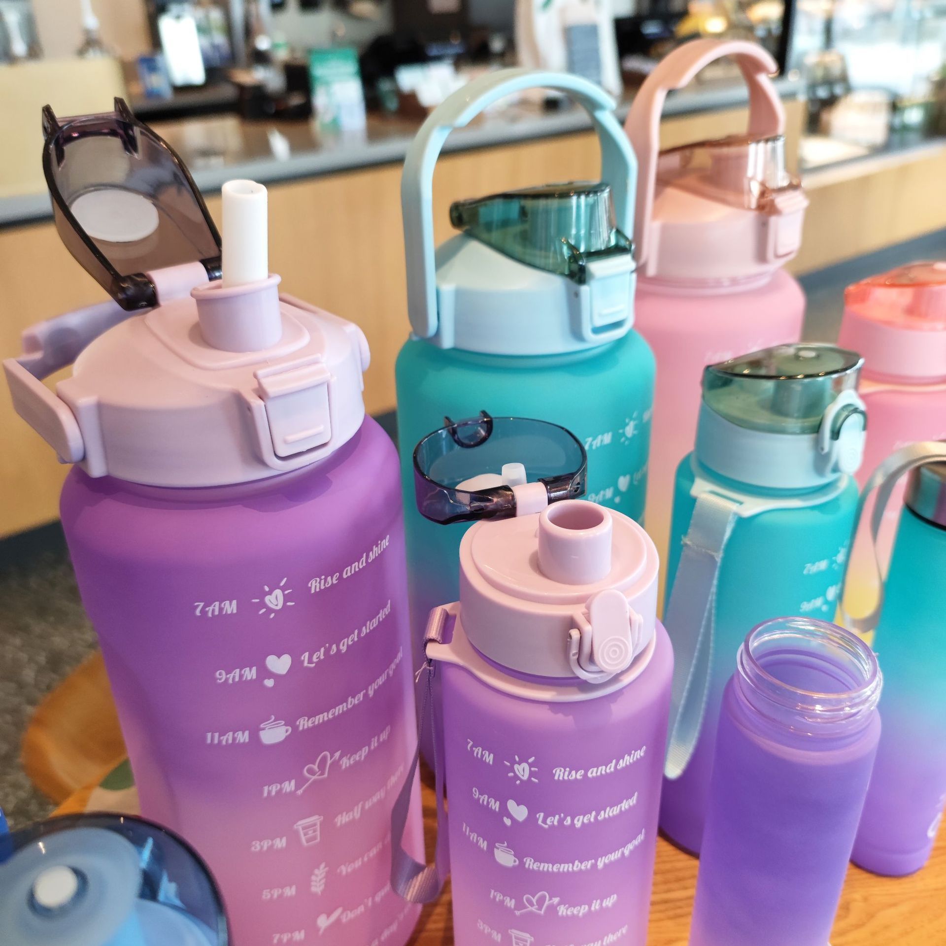 Juego de botellas de agua de 2000 ml + 800 ml + 280 ml