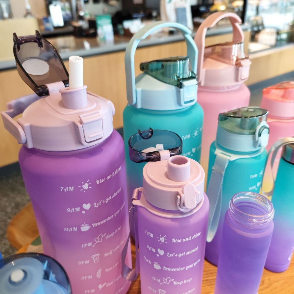 Juego de botellas de agua de 2000 ml + 800 ml + 280 ml